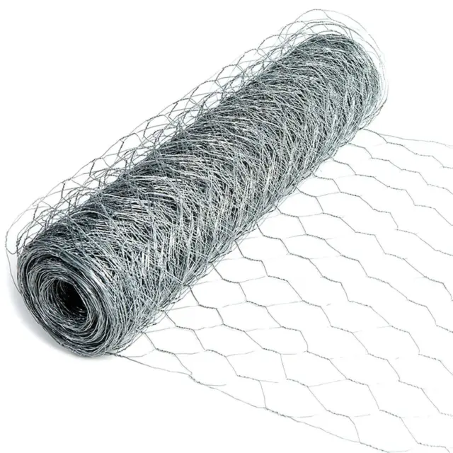 Chicken Coop Wire Mesh Netting - Galvanised 900mm Wide, 5 & 10 Metres Rolls,50mm
