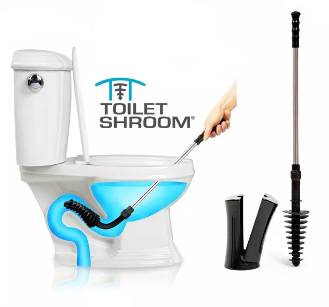 ToiletShroom® Revolutionary Toilet Plunger Plus Squeegee for Clogs by TubShroom