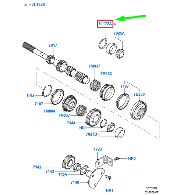 FORD TRANSIT CONNECT MK1 Input Shaft Gear Bearing Shim 1038681 NEW