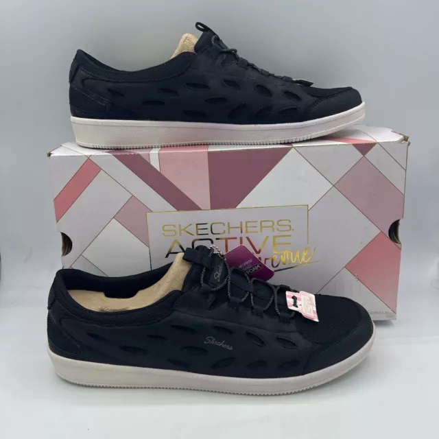 SKECHERS ACTIVE AVENUE Black Air Cooled Memory Foam Slip On
