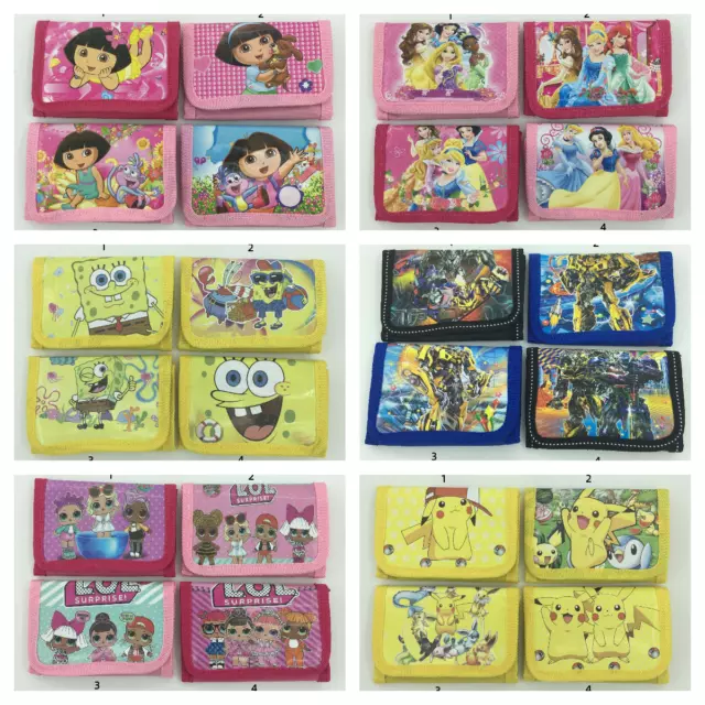 Au New Kids Children Carton Three Fold Purse Wallets Boys Girls Gift Idea Purse