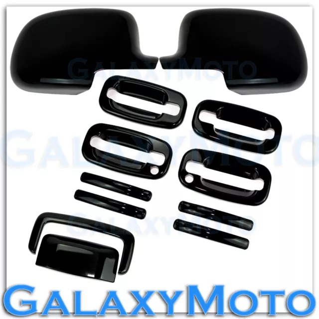 00-06 GMC Yukon+XL Gloss Black Mirror+4 Door handle+W/PSG KH+Tailgate Cover SUV
