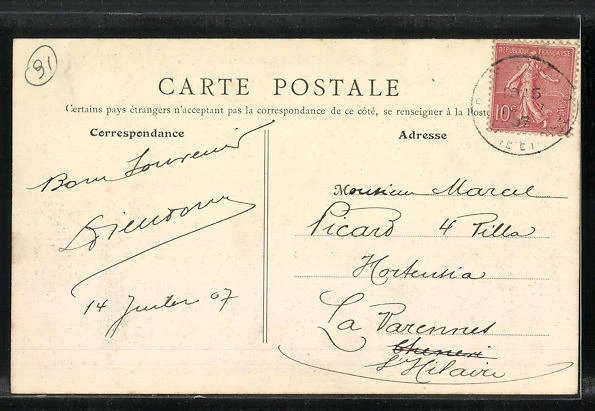 CPA Boissy-Saint-Lèger, Rue de Paris, view from rue 1907 2