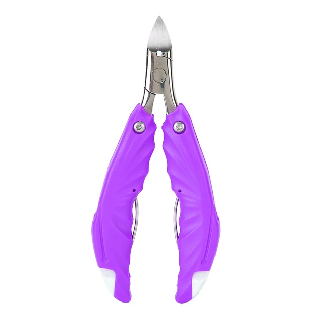 (azul) Cortadora de uñas pinza de cutícula removedor de cutículas