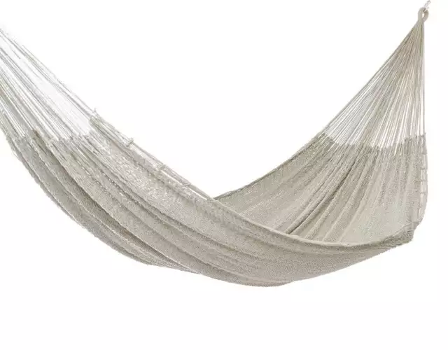 Mayan Legacy Queen Size Outdoor Cotton Mexican Hammock In Marble Colour cotton H