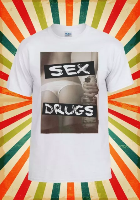 Sex Drugs Whiskey Sexy Bum Funny Cool Men Women Vest Tank Top Unisex T Shirt 838