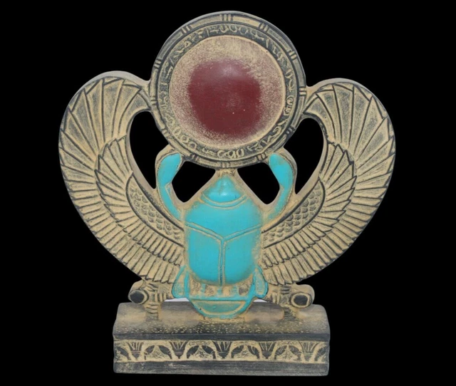 RARO ANTIGUO EGIPCIO ANTIGUO ESCARABAJO ALADO Figura Faraónico Escarabajo...
