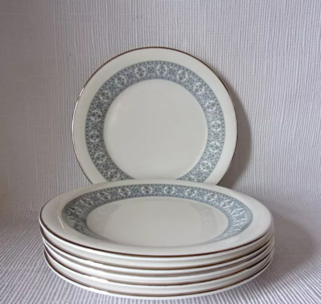 SIX ROYAL DOULTON COUNTERPOINT H5025 165mm PLATES VERY GOOD CONDITION