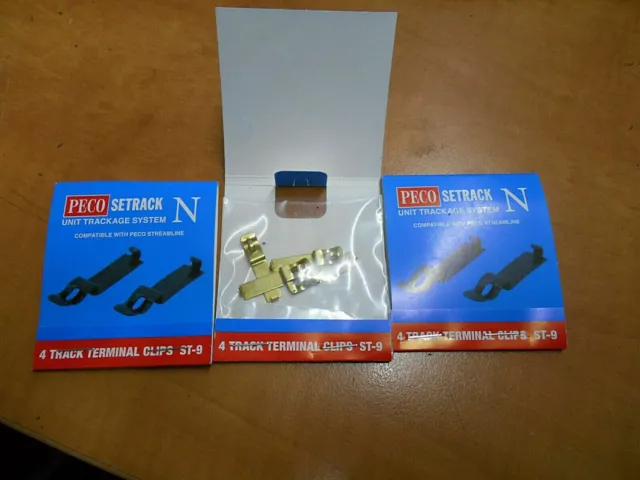 LOT DE 3 SACHETS track terminal clips PECO ST-9 Neuf