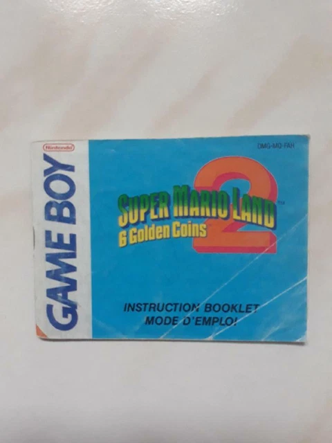 Notice mode d'emploi Super Mario Land 2 Nintendo Game Boy PAL FAH