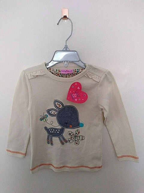 Nuovo Top A Maniche Lunghe 18-24 Mesi 100% Cotone *Spedizione Rapida*