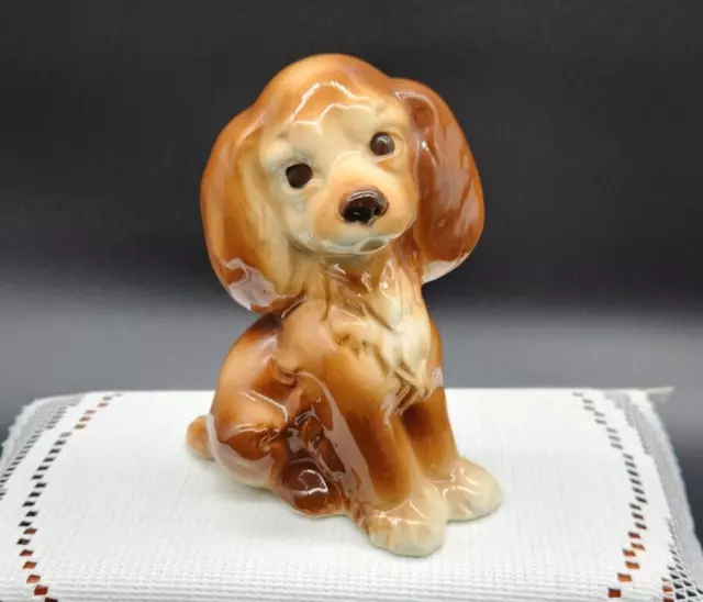 Vintage Royal Copley Ceramic Cocker Spaniel Puppy Figurine