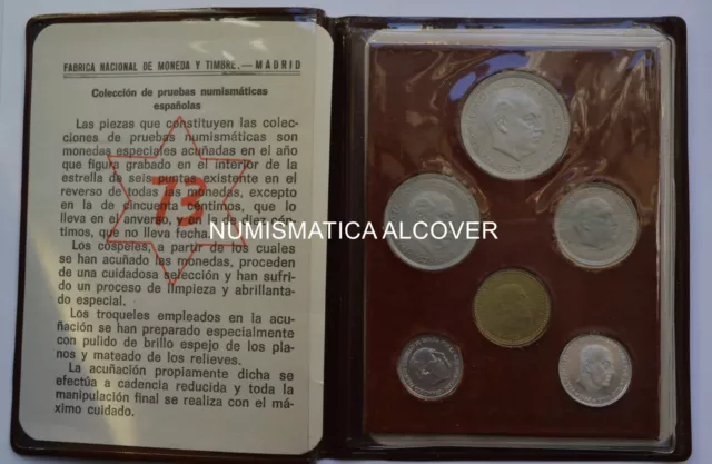 ESPAÑA SPAIN Cartera oficial 1957 1973 FNMT Franco Proof