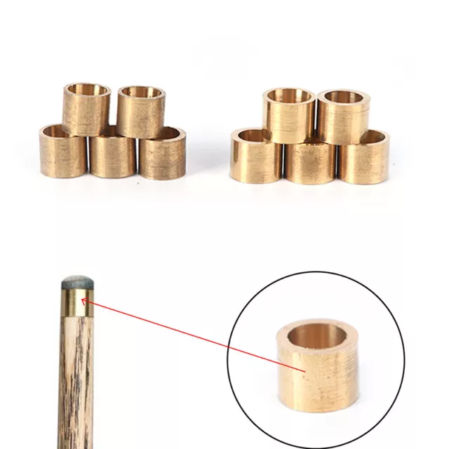 5pcs Billiards Snooker Copper Clamp Brass Snooker Pool Queue Wire End Case ZR