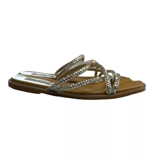 Steve Madden Women's SPICE Bling Square Open Toe Easy Slide-On Sandal 2