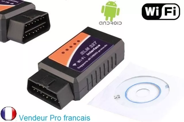 Interface Diagnostique ELM327 WIFI MULTIMARQUES Android Iphone Ipad OBDII OBD2