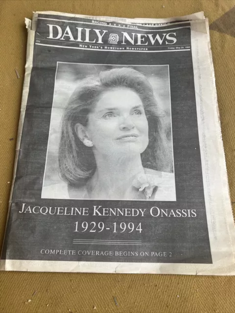 vintage newspaper Daily News May 20,1994 Jacqueline Kennedy 1929-1994 fd91