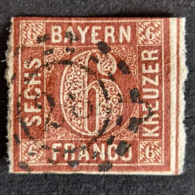 Briefmarke Bayern | MiNr 4, M€10, gestempelt | Altdeutschland