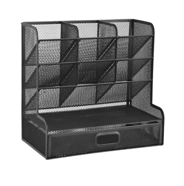 Desk Organiser Set Metal Mesh Office Pen Pencil Holder Stationary Organizer Tidy