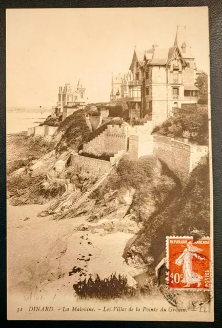 CPA 35 Dinard - LA MALOUINE. LES VVILLAS DE LA POINTE DU GROUIM