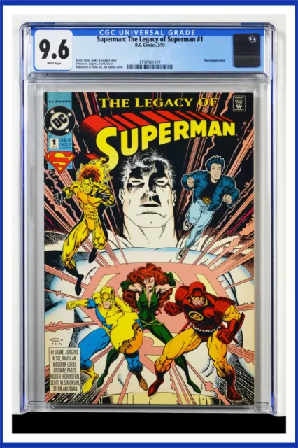 The Legacy Of Superman #1 CGC Graded 9.6 DC March 1993 White Pages Comic Book