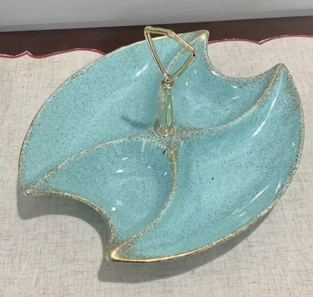 Vintage MCM California Originals Ceramic Serving Platter with Handle