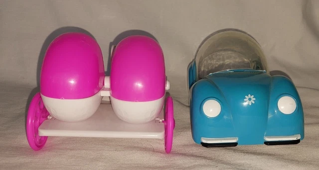 zhu zhu pet accessories - car 2008, stroller 2009