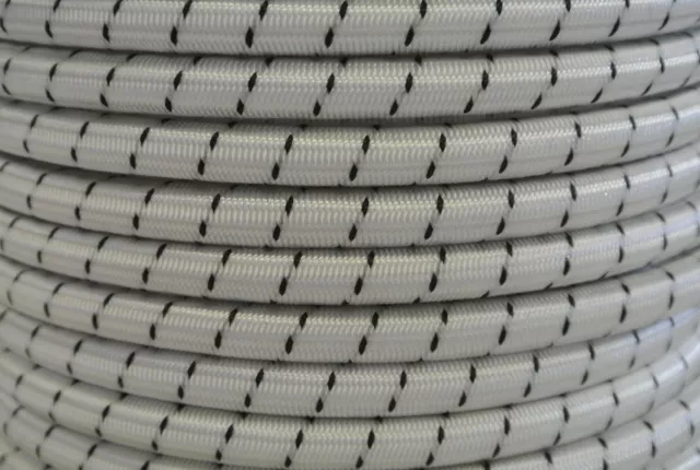 8mm 10mm Shock Cord Elastic Bungee Tie Down Rope White Fleck Boat Trailer Covers