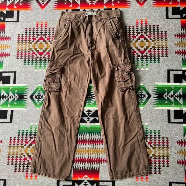 Vintage Billabong Cargo Pants Brown Men’s Size 30 Pockets Surf Skate Baggy C1