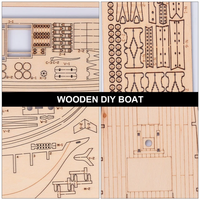Maquette De Voilier En Bois à Assembler - Puzzle 3D DIY - Décoration Nautique - Dimensions 40x15x27 Cm - À Partir De 7 Ans