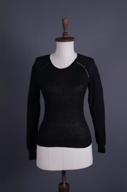 ISABEL MARANT ETOILE Black Alpaca Wool Knit Sweater Size 38