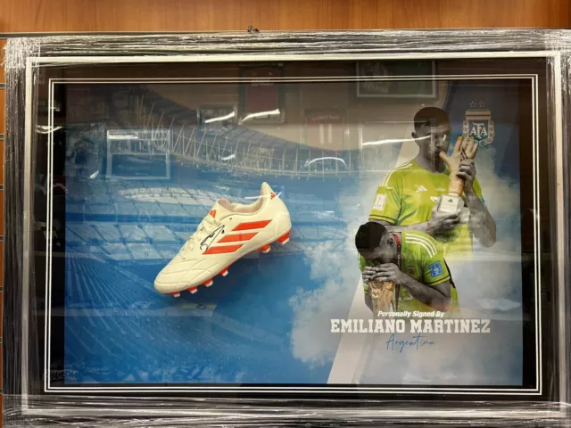 Emiliano Martinez Signed Framed Football Boot with LED Lights COA - Argentina