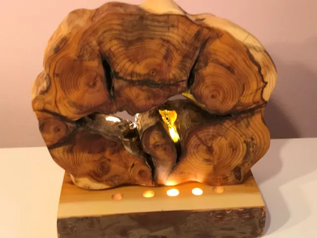 Lampen massivholz aus alter Eibe ,Dekorative, Unikat Stück mit Charakter