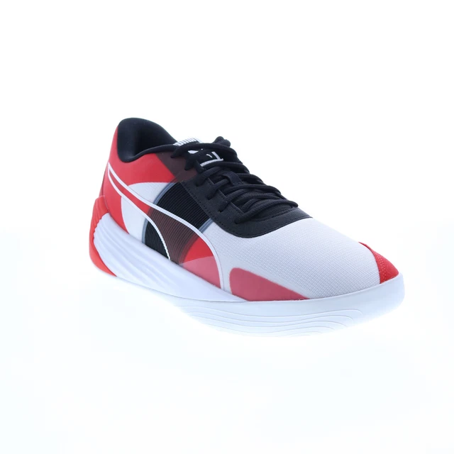 Puma Fusion Nitro Team 37703502 Mens White Canvas Athletic Running Shoes