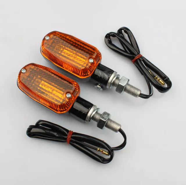 Motorrad Mini-Blinker lang Metall carbon look UNIVERSAL 12V 23W