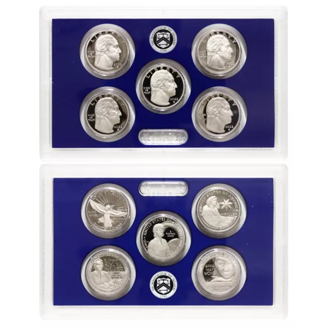 2022 S American Women Quarter Proof Set No Box or COA 5 Coins CN-Clad