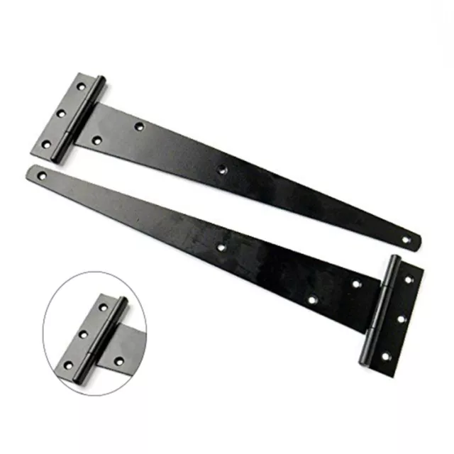 triangle hinge 2X T Strap Shed Door Hinges Black Barn Door Gates Tee Hinge Wroug
