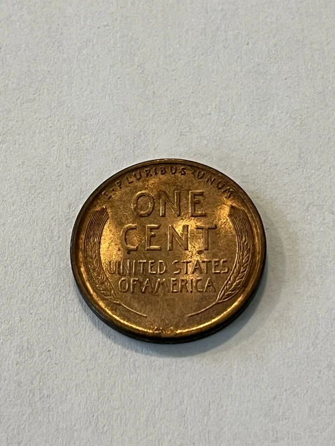 1909 VDB Lincoln Wheat Penny Cent BU Red, Toned High Grade