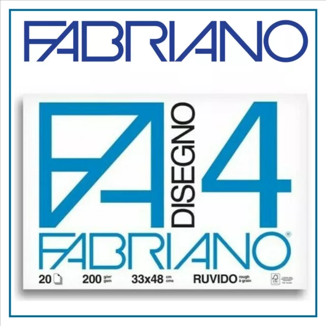 ALBUM BLOCCO DA disegno Fabriano F4 33x48 20 fogli ruvido per colorare  disegnare EUR 13,00 - PicClick IT
