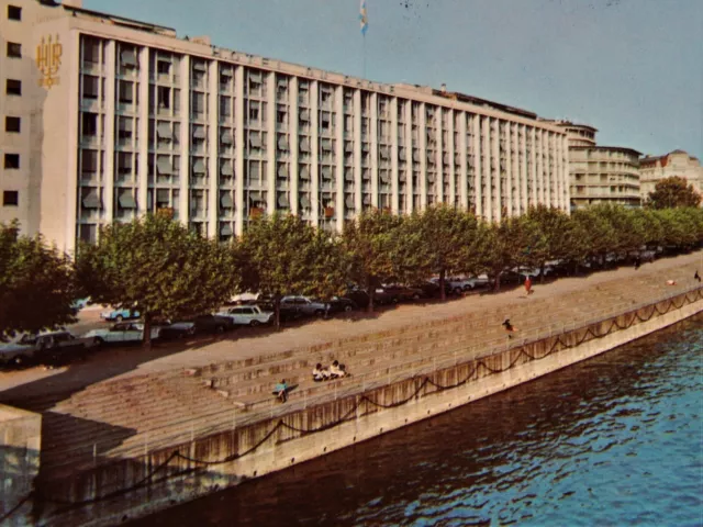 Vintage Postcard, GENEVA, SWITZERLAND, 1966,Rhone Hotel On Lake,To Wilmington,DE