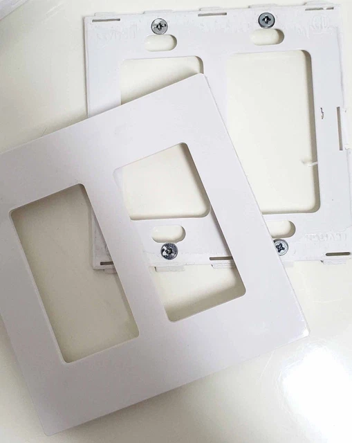 Leviton White 2-Gang Decora Screwless Wallplate Cover GFCI GFI SHIPS FAST! Leviton White 2-Gang Decora Screwless Wallplate Cover GFCI GFI SHIPS FAST!