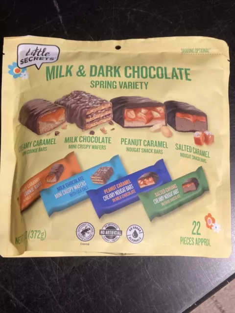 Little Secrets, Milk & Dark Chocolate Spring Variety Pack, 13.12oz/22pcs,BB 7/24