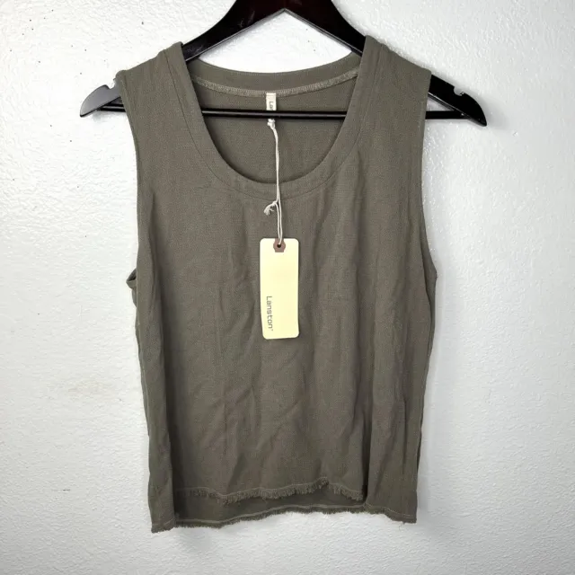 LANSTON Olive Green Sleeveless Top Size XS Extra Small