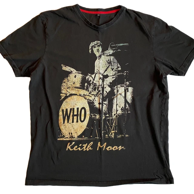 The Who Keith Moon Tshirt Mens Sz XXL Drummer Black Tee