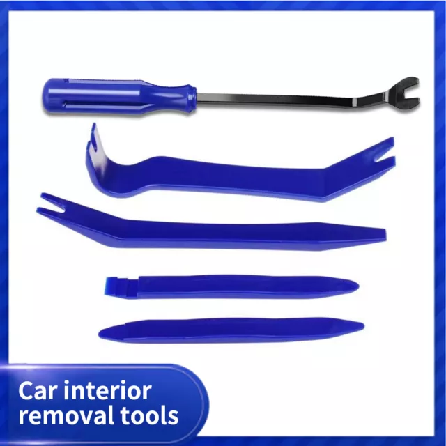 5PCS Car Door Clip Trim Removal Tool Kits Blue Plastic Car Interior Repair Tool