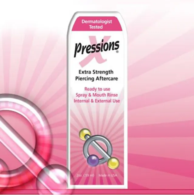 New X-Pressions Piercing Aftercare Spray Extra Strength by Tattoo Goo 2oz .59ml