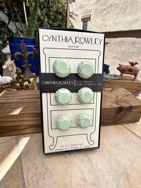 Cynthia Rowley New York Drawer Pulls Set of Six 6 Knobs