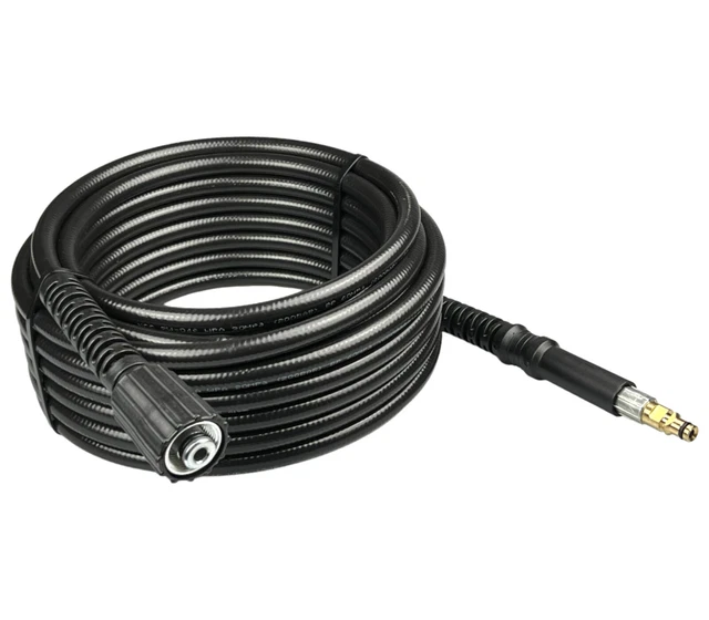 Tuyau Haute Pression 8m Caoutchouc Noir Pour Karcher K2 K3 K4 K5 – Flexible Résistant 40 MPa Pour Nettoyage & Débouchage