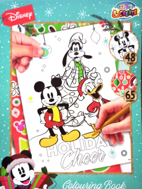 Malbuch Disney Princess Xmas Weihnachten mit Stickers, Din A4, Ausmalspaß Kinder