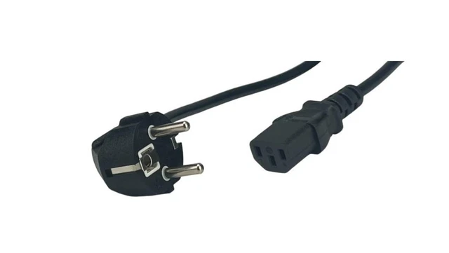 ACT Câble D'alimentation C13 3 Mètres - Rouge - Connecteur Coudé CEE 7/7 Vers C13 - Pour PC, Moniteur